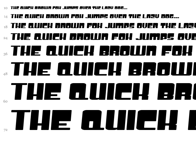 SF Groove Machine font waterfall